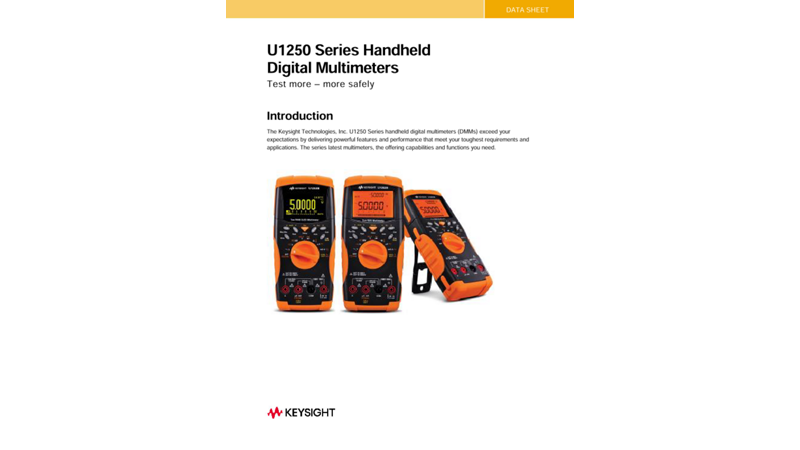 U1250 Series Handheld Digital Multimeters